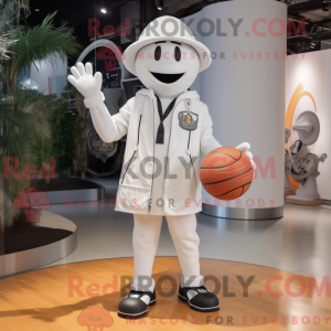 Hvit Basketball Ball maskot...