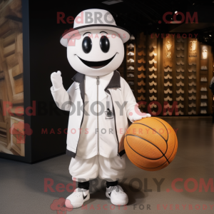 Hvit Basketball Ball maskot...