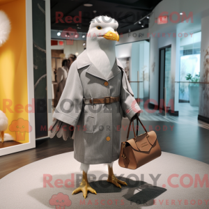 Gray Seagull mascot costume...