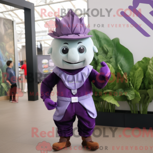 Lilla spinat maskot kostume...