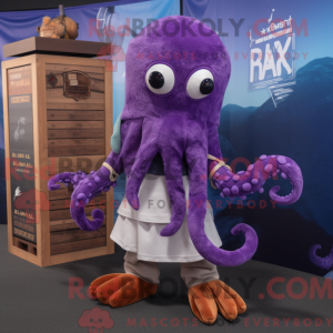 Purple Kraken mascot...
