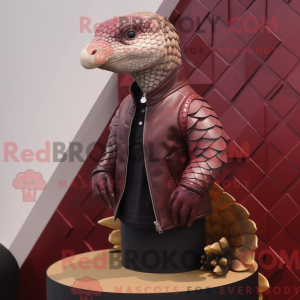 Maroon Pangolin maskot...