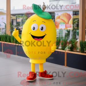 Gul tomat maskot kostume...