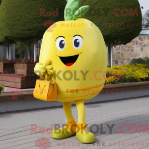 Gul tomat maskot kostume...