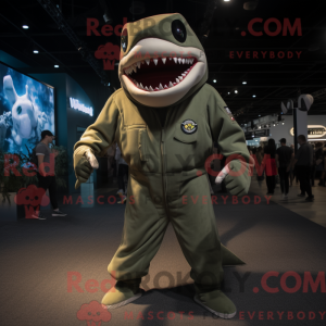 Olive Megalodon mascot...