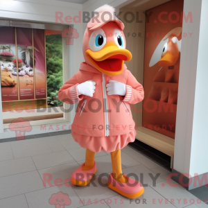 Peach Hens maskot kostume...