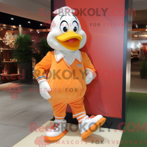Peach Hens mascot costume...