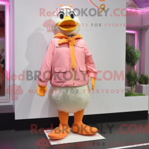 Peach Hens maskot kostume...