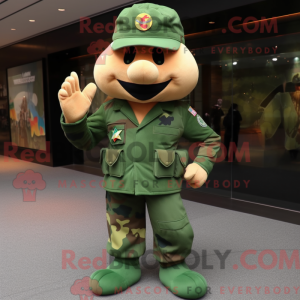 Peach Green Beret mascot...