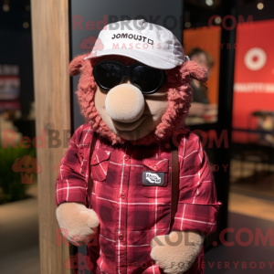 Maroon Merino Sheep maskot...