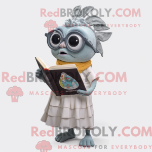 Gray Ceviche mascot costume...