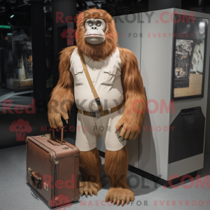 Brązowa maska orangutangowa...