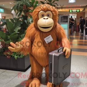 Tan Orangutan mascot...