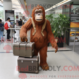 Tan Orangutang maskot...