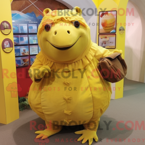 Yellow Glyptodon mascot...