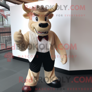 Beige Minotaur mascot...