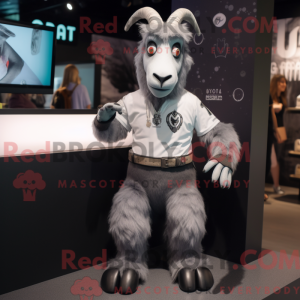 Gray Goat mascot costume...