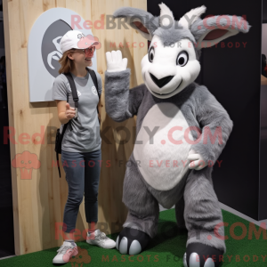 Grå ged maskot kostume...