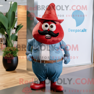 Red Pear maskot kostume...