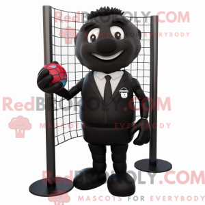 Svart volleybollnät...