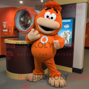Tan Orange mascot costume...