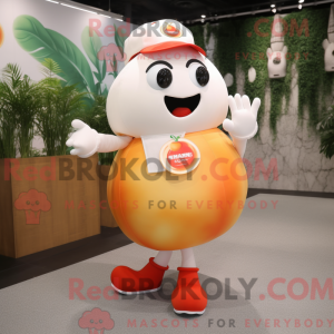 Cream Tomato mascot costume...