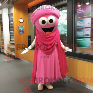 Pink Aglet mascot costume...