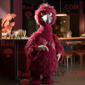 Maroon Ostrich mascot...