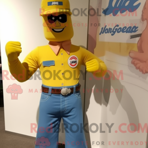 Yellow Gi Joe mascot...