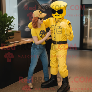 Yellow Gi Joe mascot...