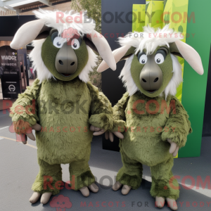 Oliven Angora Goat maskot...