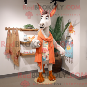 Peach Donkey mascot costume...