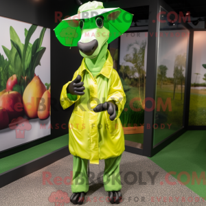 Postava maskota Lime Green...