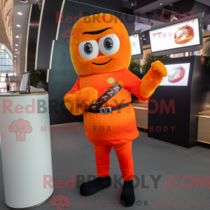 Orange Sushi mascot costume...