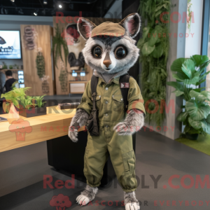 Olive Civet mascot costume...