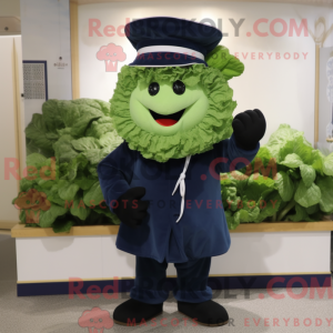 Navy Spinach mascot costume...