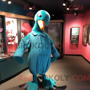 Teal Flamingo mascot...