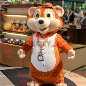 Peach Weasel mascot costume...