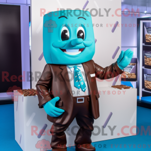 Cyan Chocolate Bars mascot...