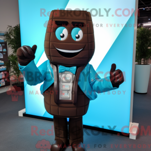 Cyan Chocolate Bars mascot...