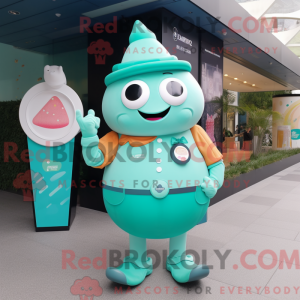 Teal Ice Cream maskot...