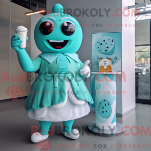 Teal Ice Cream maskot...