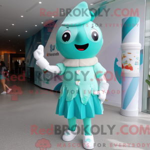 Teal Ice Cream maskot...