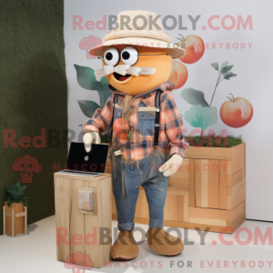 Peach Scarecrow mascot...