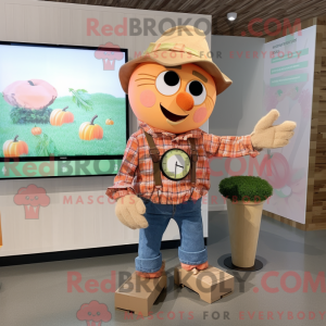 Peach Scarecrow mascot...