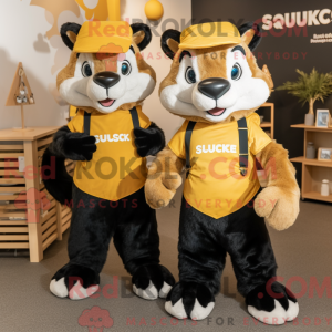 Gold Skunk Maskottchen...
