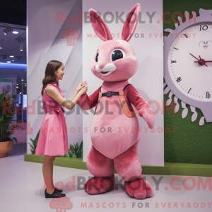 Pink Wild Rabbit mascot...