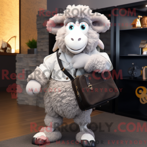 Grey Ram maskot kostume...
