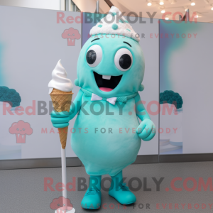 Teal Ice Cream maskot...