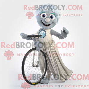 Sølv Unicyclist maskot...